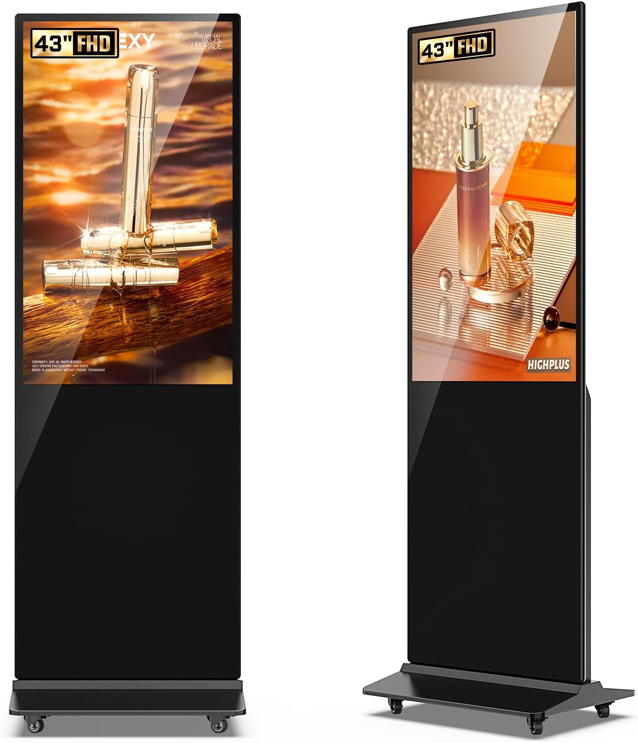 Standing touchscreen kiosk