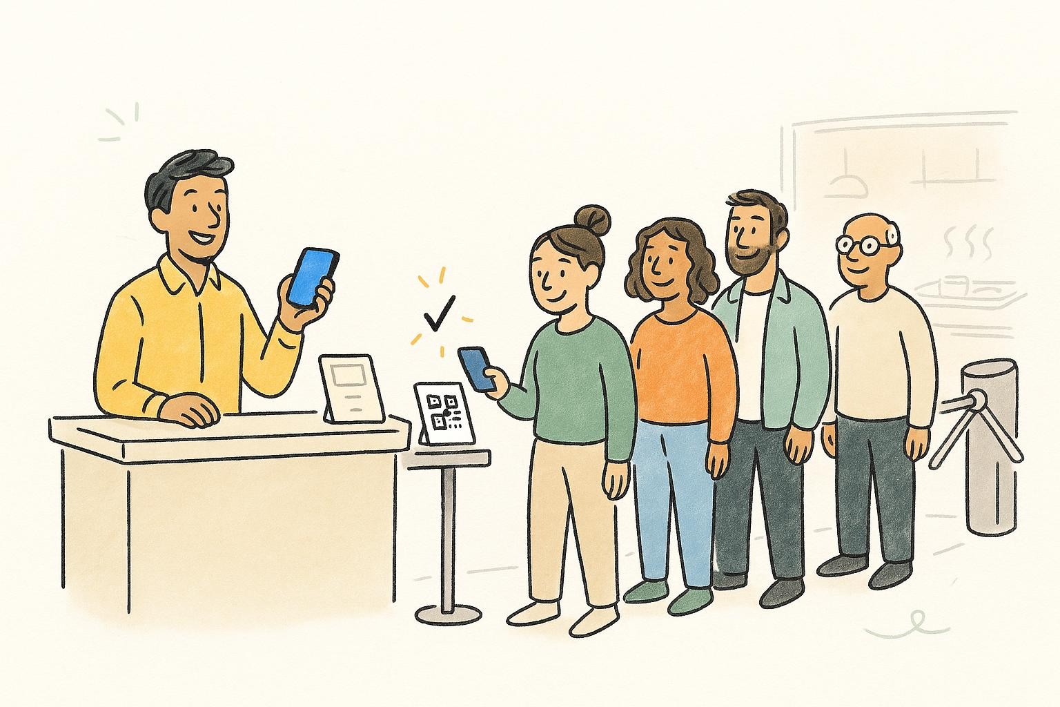 Check-in — illustration